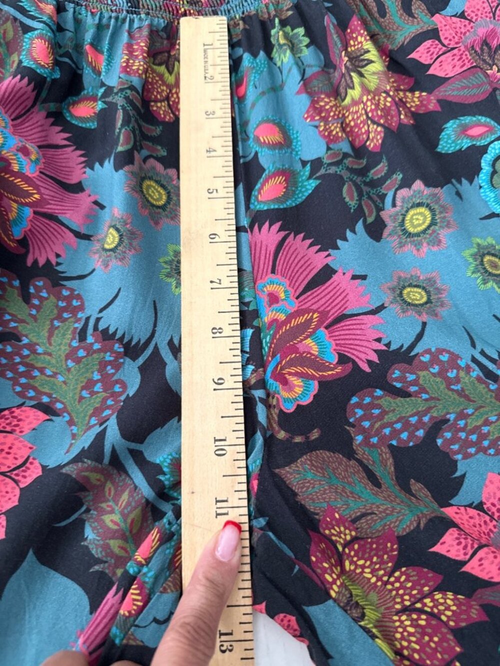 Sundance Edo Paisley Floral Palazzo Wide Leg Bohemian Pants Size Medium - Picture 10 of 15